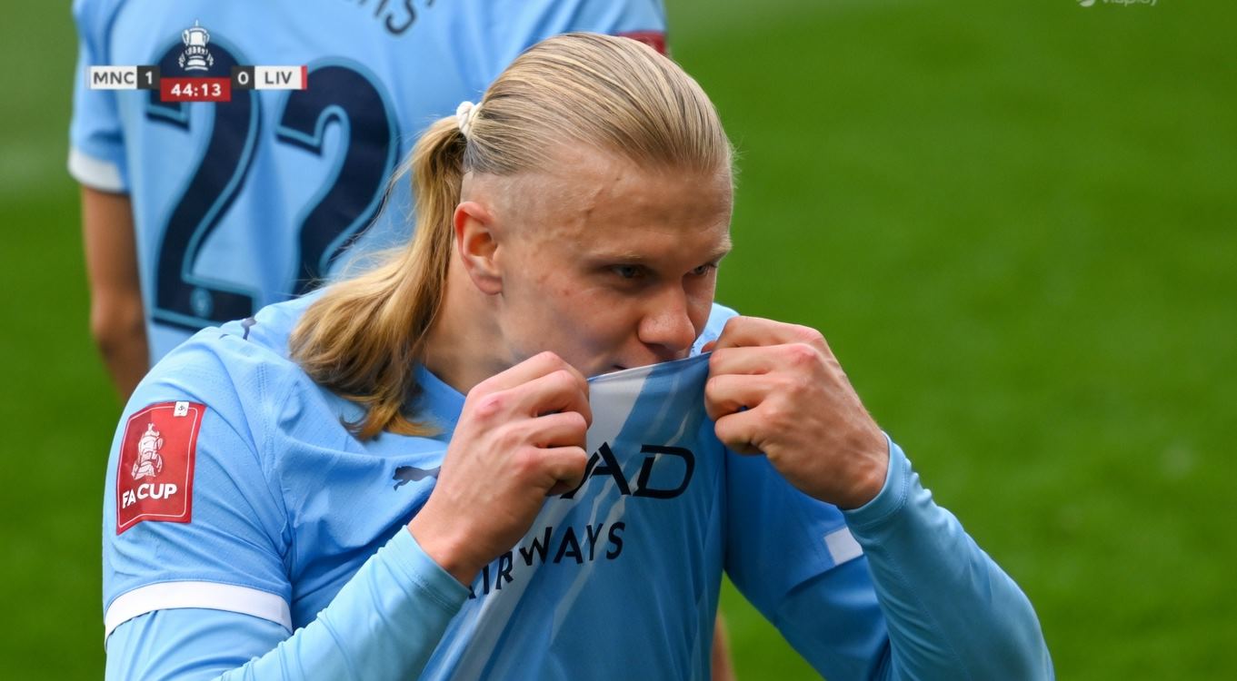 Brace Haaland Bawa Manchester City Unggul 2-0 di Babak Pertama Perempat Final Piala FA 2026
